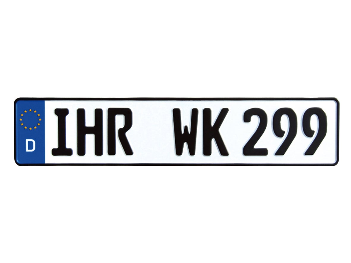 Kennzeichen für Fahrradträger Kennzeichen für Fahrradträger