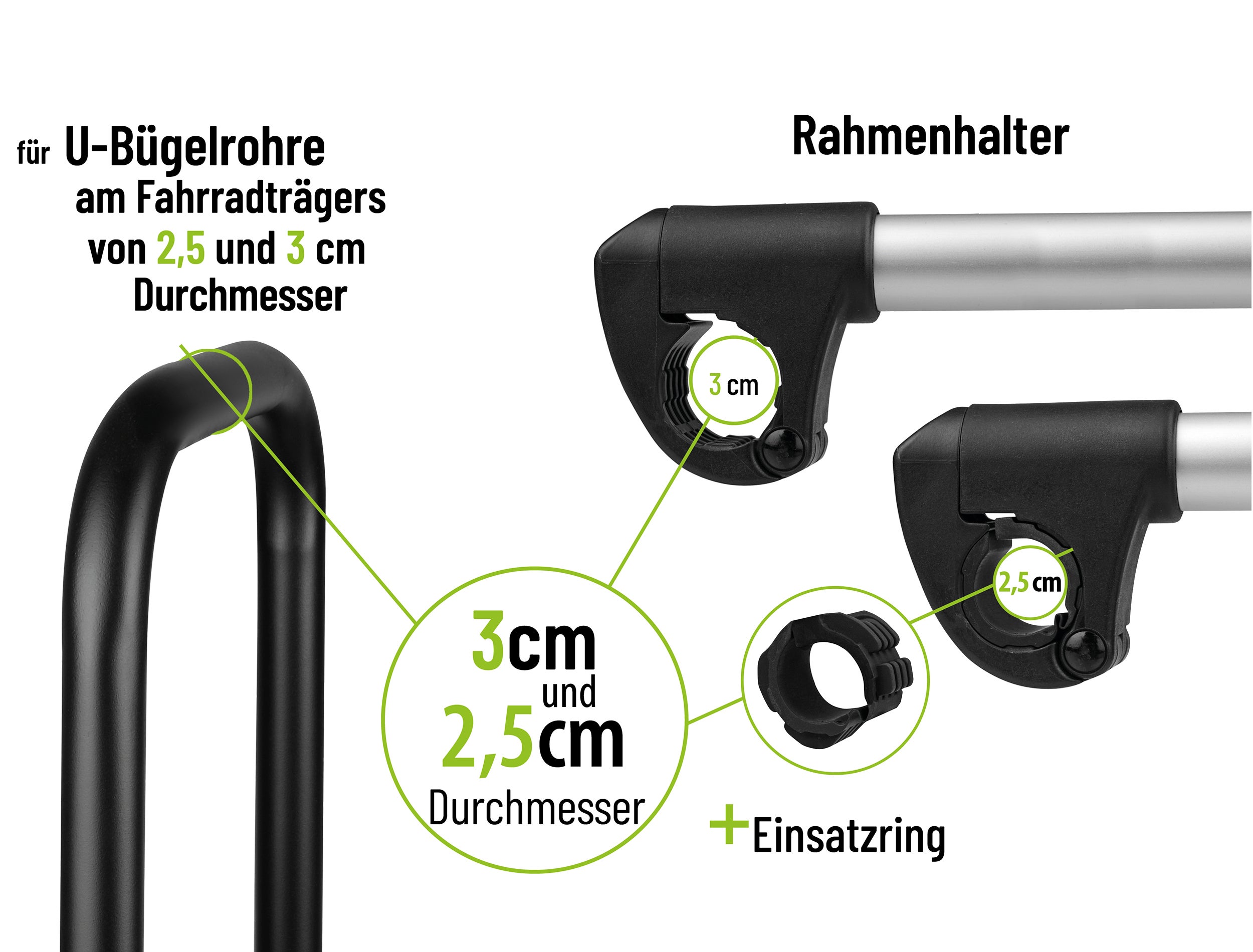 Eufab Rahmenhalter kurz Ø 25+30mm