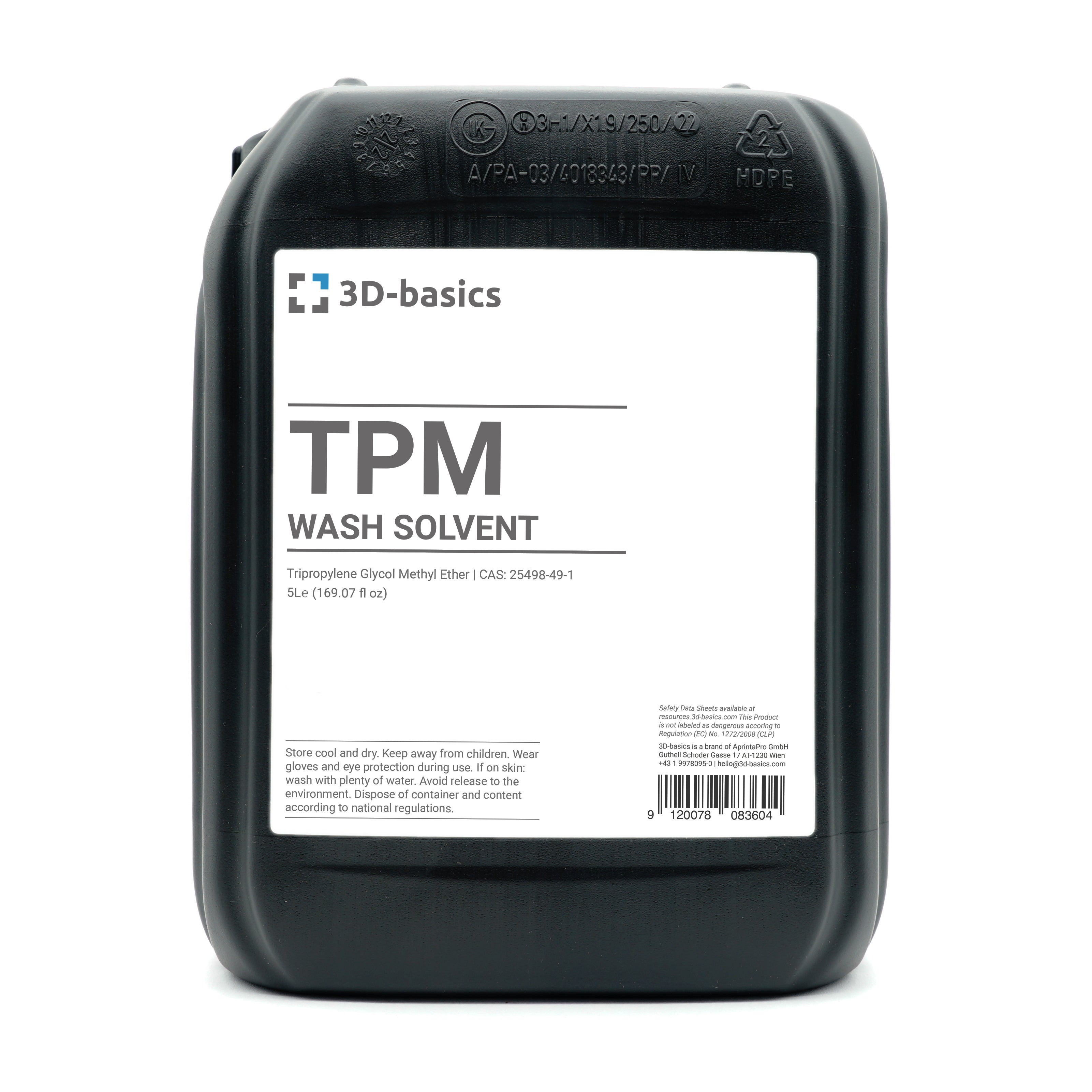 Washing solvent, TPM, Glycol Ether, plastic canister, 5L