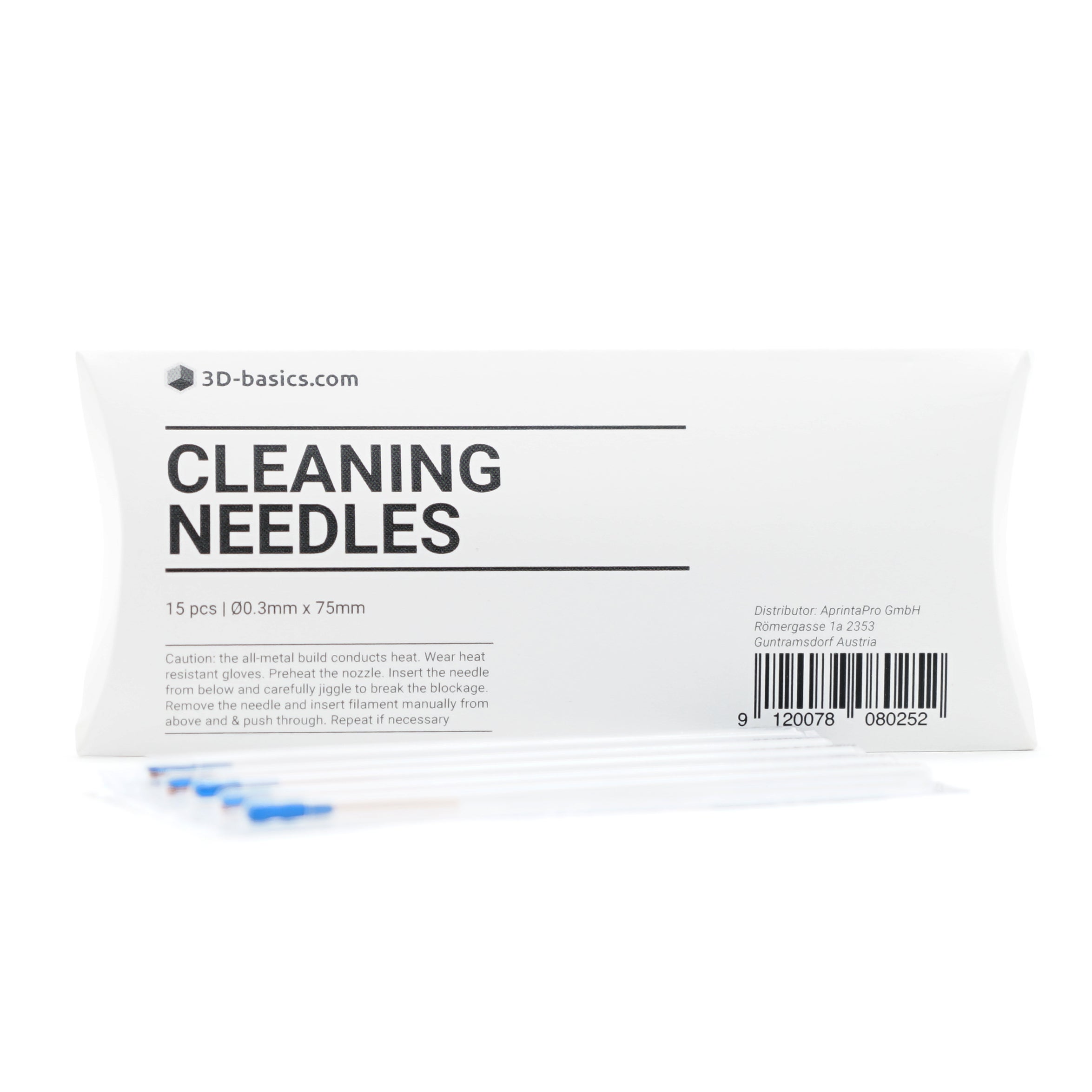 Cleaningneedles | 0.3 x 75mm - 15x Cleaningneedles | 0.3 x 75mm - 15x