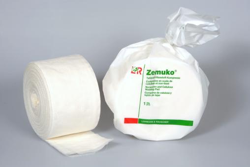 Zemuko Kompresse gerollt, 10cmx10m, 1 Stück Zemuko Kompresse gerollt, 10cmx10m, 1 Stück