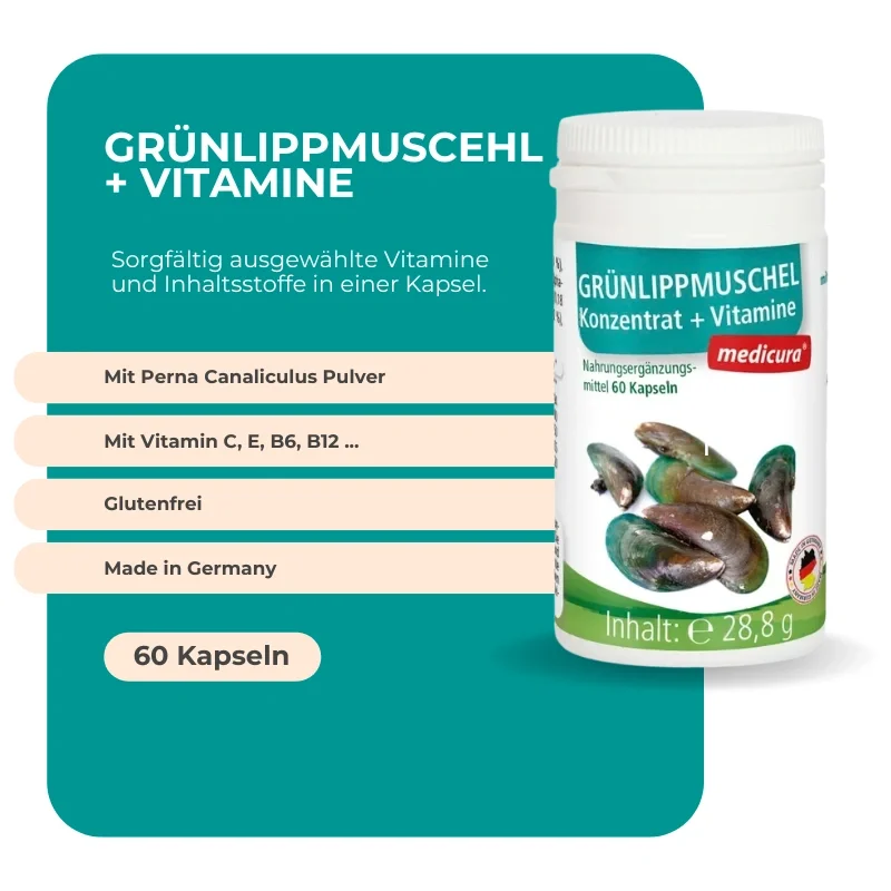 Beschreibungsbild Grünlippmuschel + Vitamine