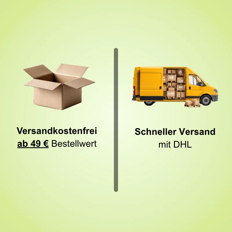 Kostenloser Versand ab 49 € per DHL
