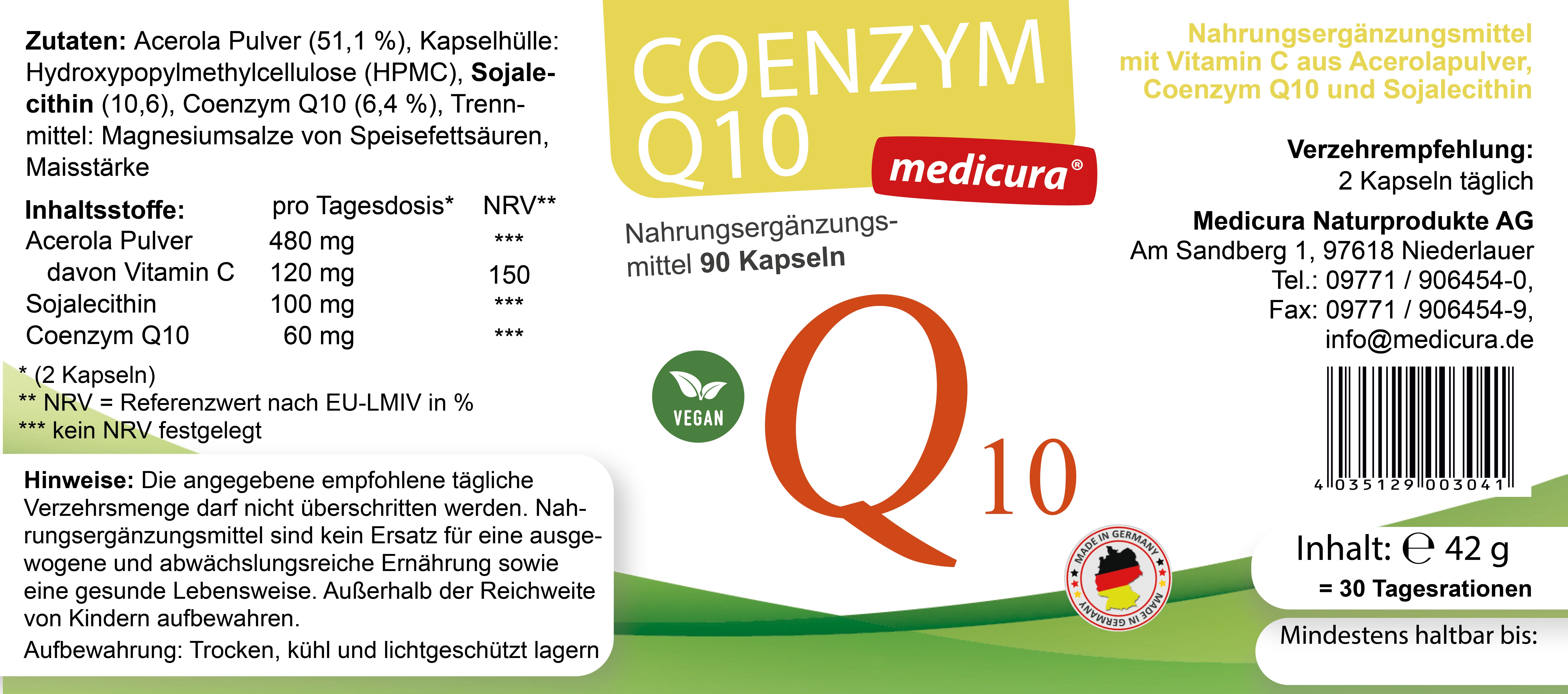 Coenzym Q10 - 90 Kapseln