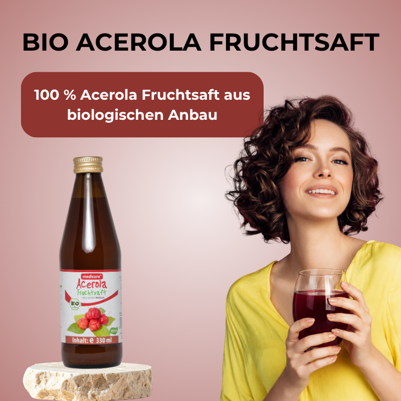 Bio Acerola 100 % Fruchtsaft - 330 ml Glasflasche
