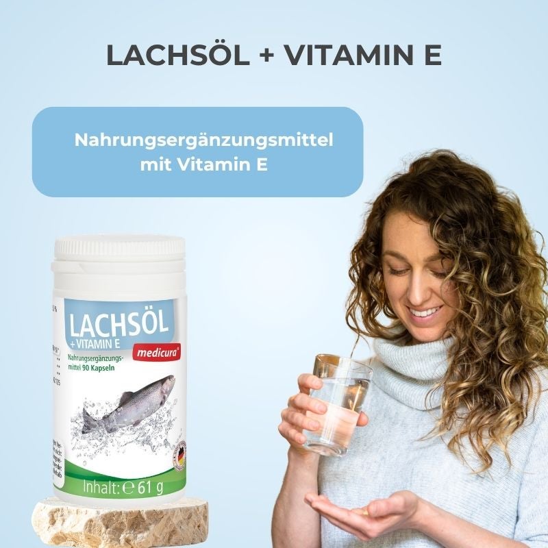 Lachsöl + Vitamin E - 90 Kapseln