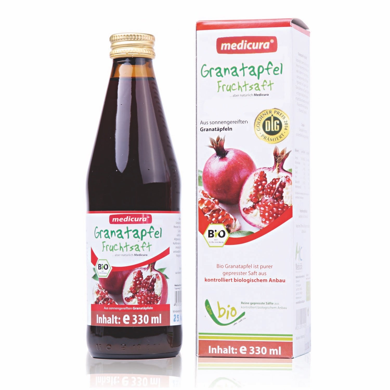 Bio Granatapfel 100 % Fruchtsaft - 330 ml Glasflasche Bio Granatapfel 100 % Fruchtsaft - 330 ml Glasflasche