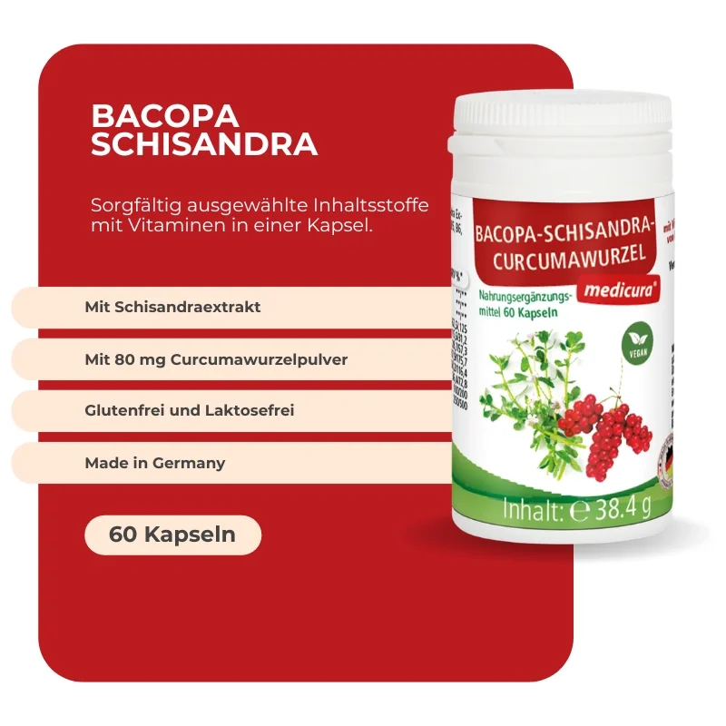 Medicura Bacopa Schisandra 60 kapseln