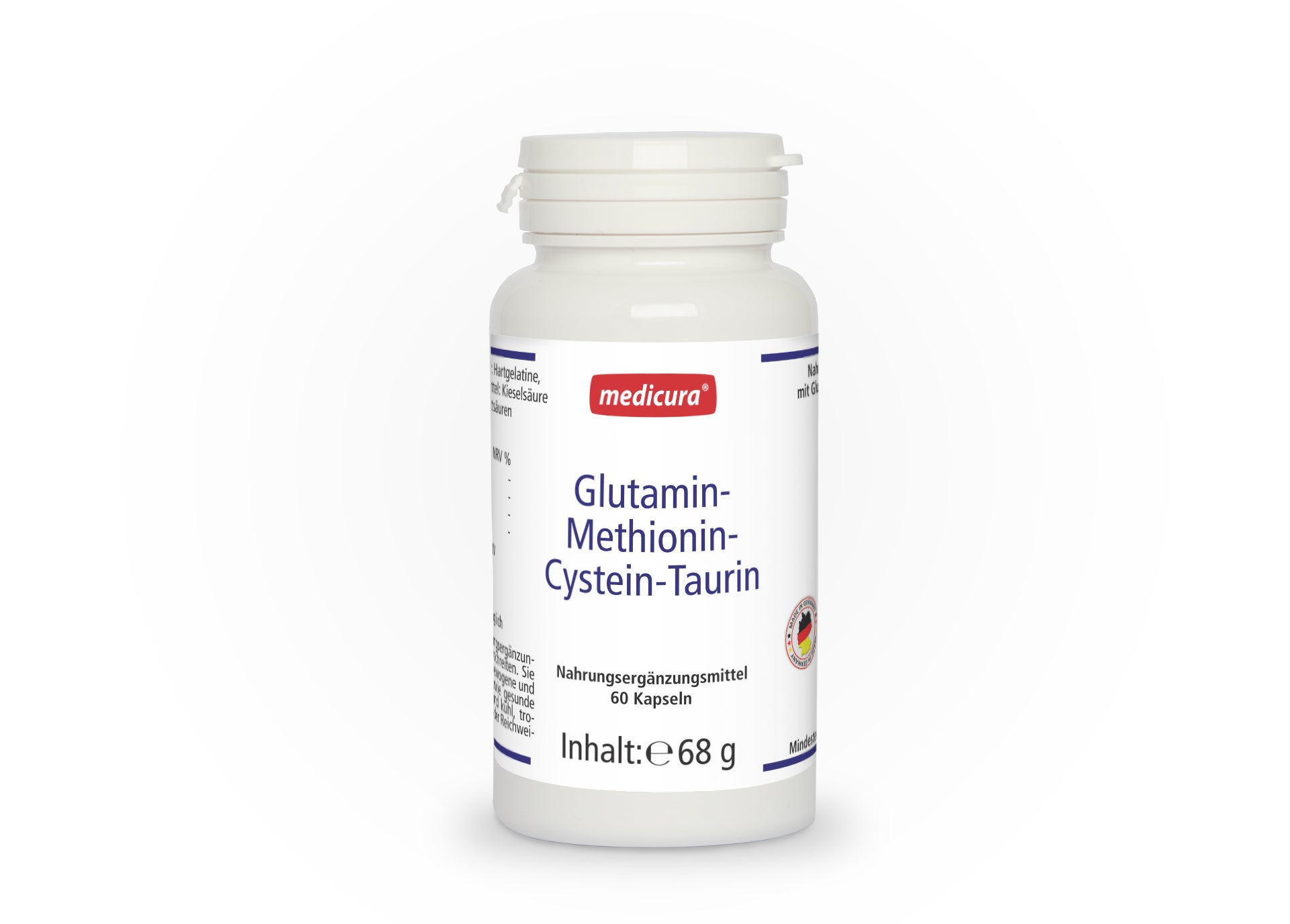 Glutamin - Methionin - Cystein - Taurin - 60 Kapseln Glutamin - Methionin - Cystein - Taurin - 60 Kapseln