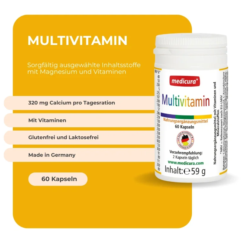 Medicura Multivitamin Mineral A-Z 60 kapseln