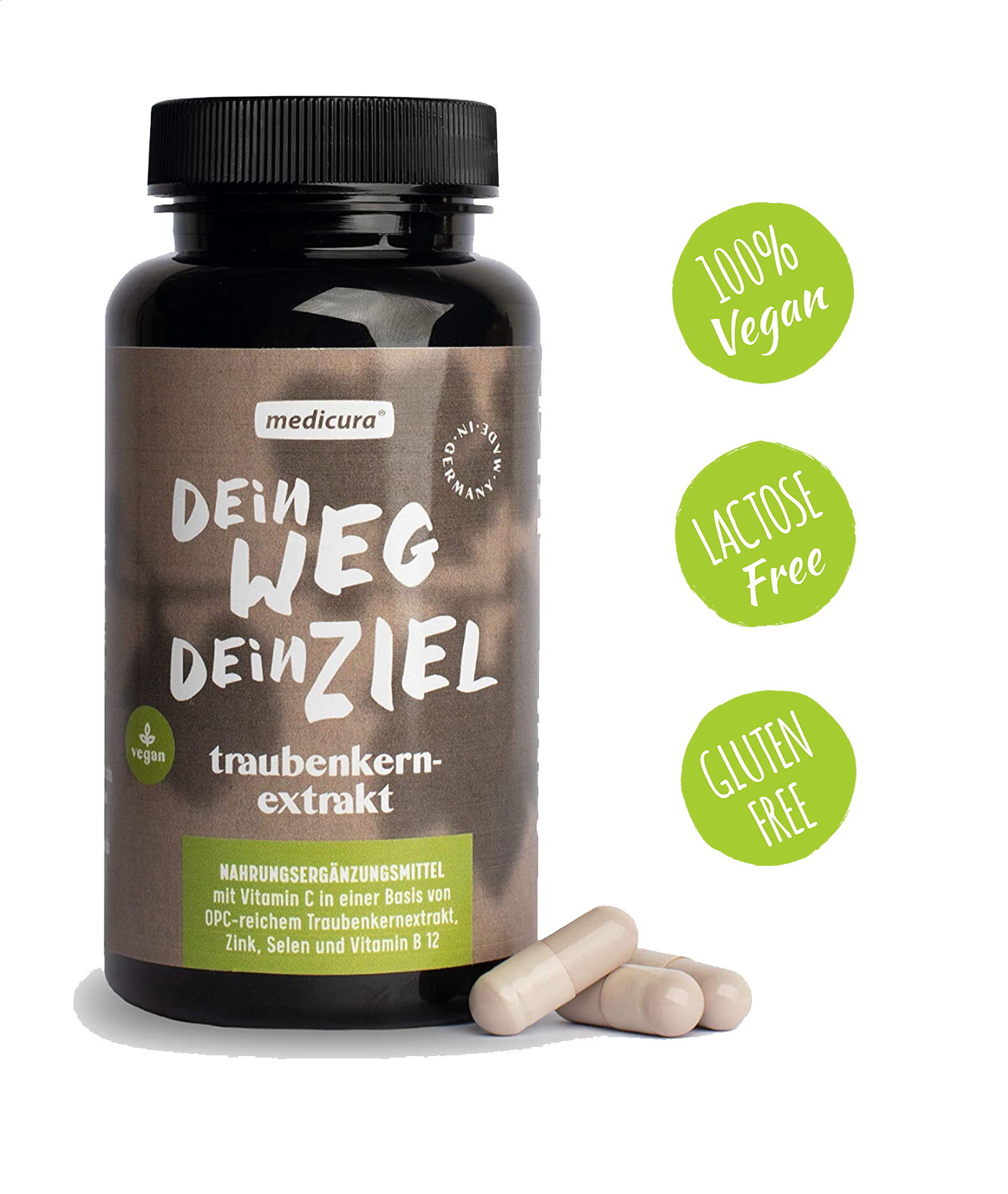 Traubenkernextrakt - Dein Weg Dein Ziel - 90 Kapseln Traubenkernextrakt - Dein Weg Dein Ziel - 90 Kapseln