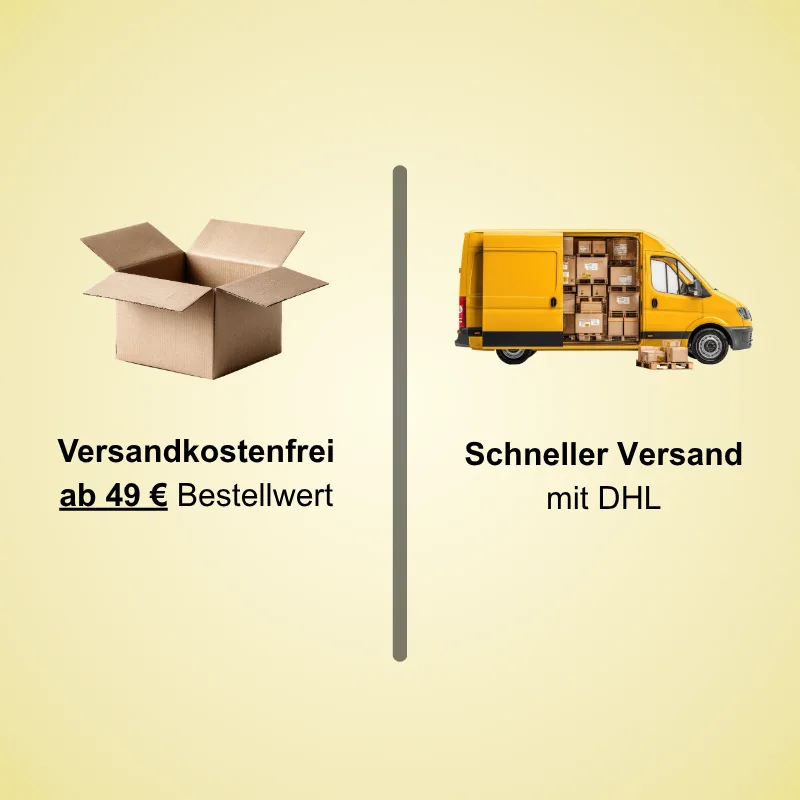 Kostenloser Versand ab 49 € per DHL