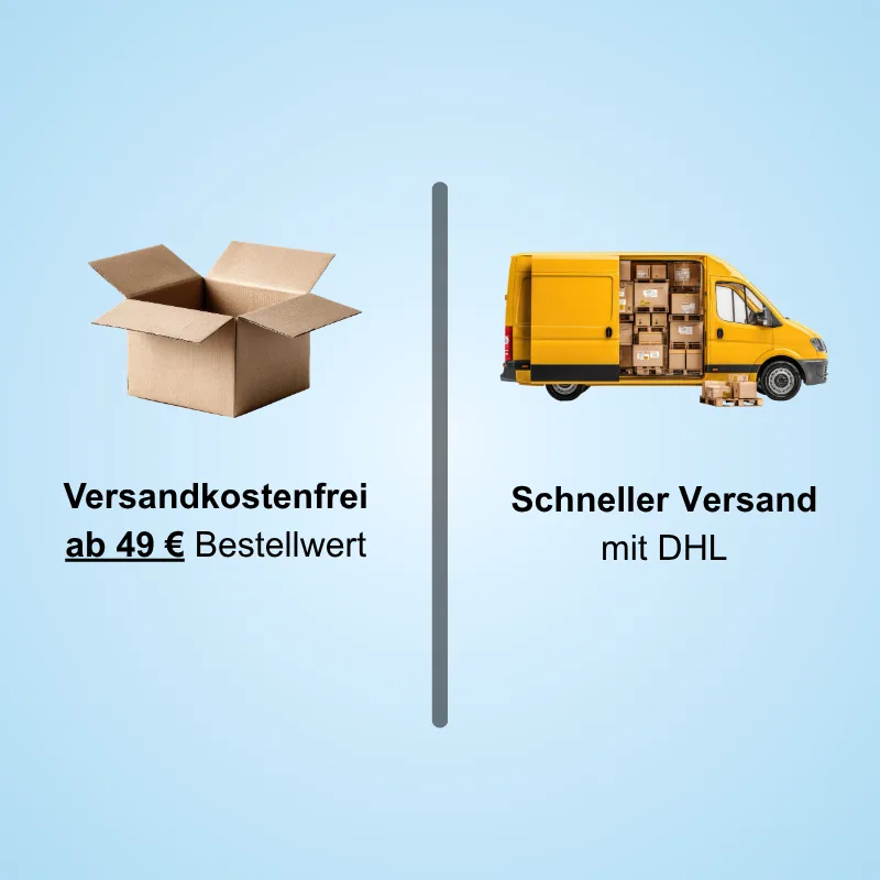 Kostenloser Versand ab 49 € per DHL