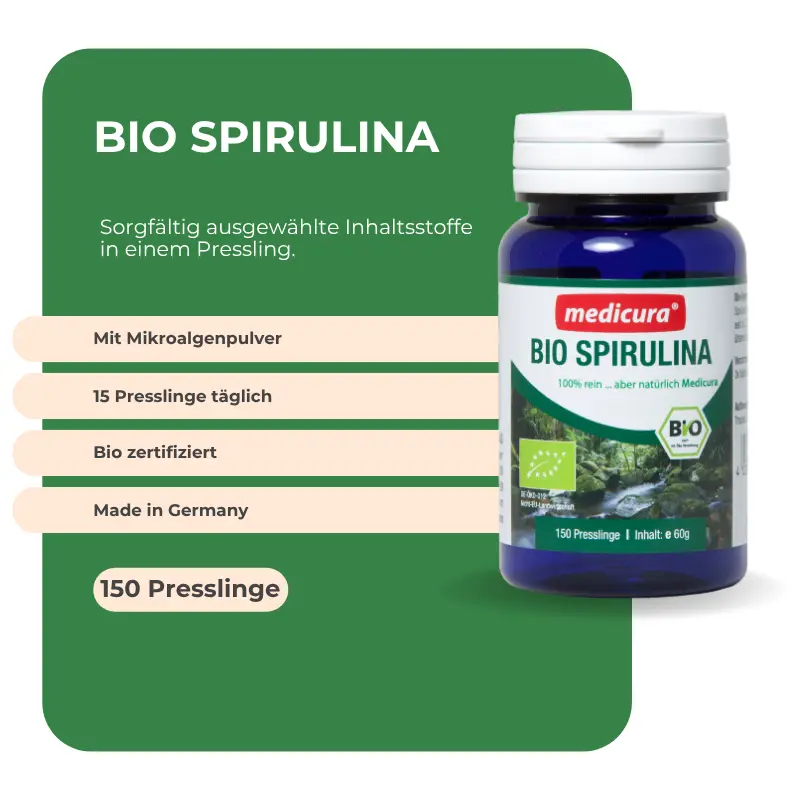 Medicura BIO Spirulina 150 Presslinge
