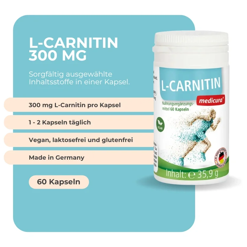 Medicura L-Carnitin 300mg 60 Kapseln