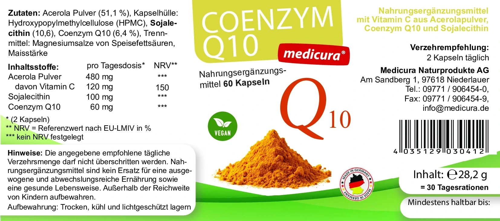 Coenzym Q10 - 60 Kapseln