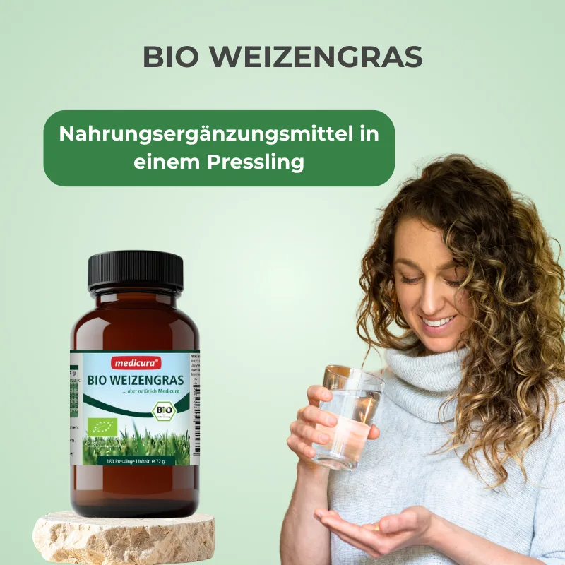 Medicura Bio Weizengras - 180 Presslinge
