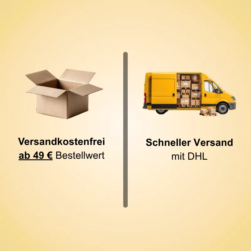 Kostenloser Versand ab 49 € per DHL
