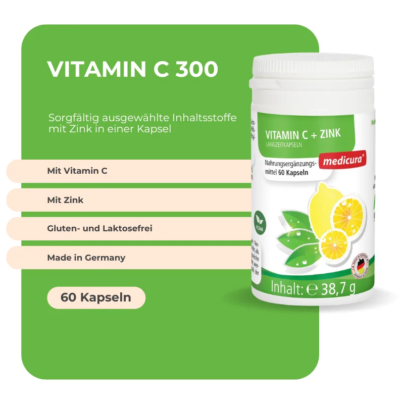 Medicura Vitamin C 300 - 60 Kapseln