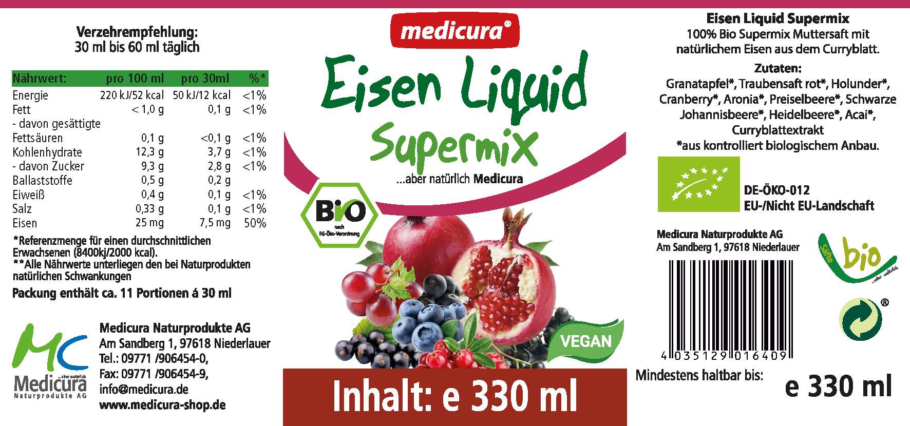 Bio Eisen Liquid Supermix - 330 ml