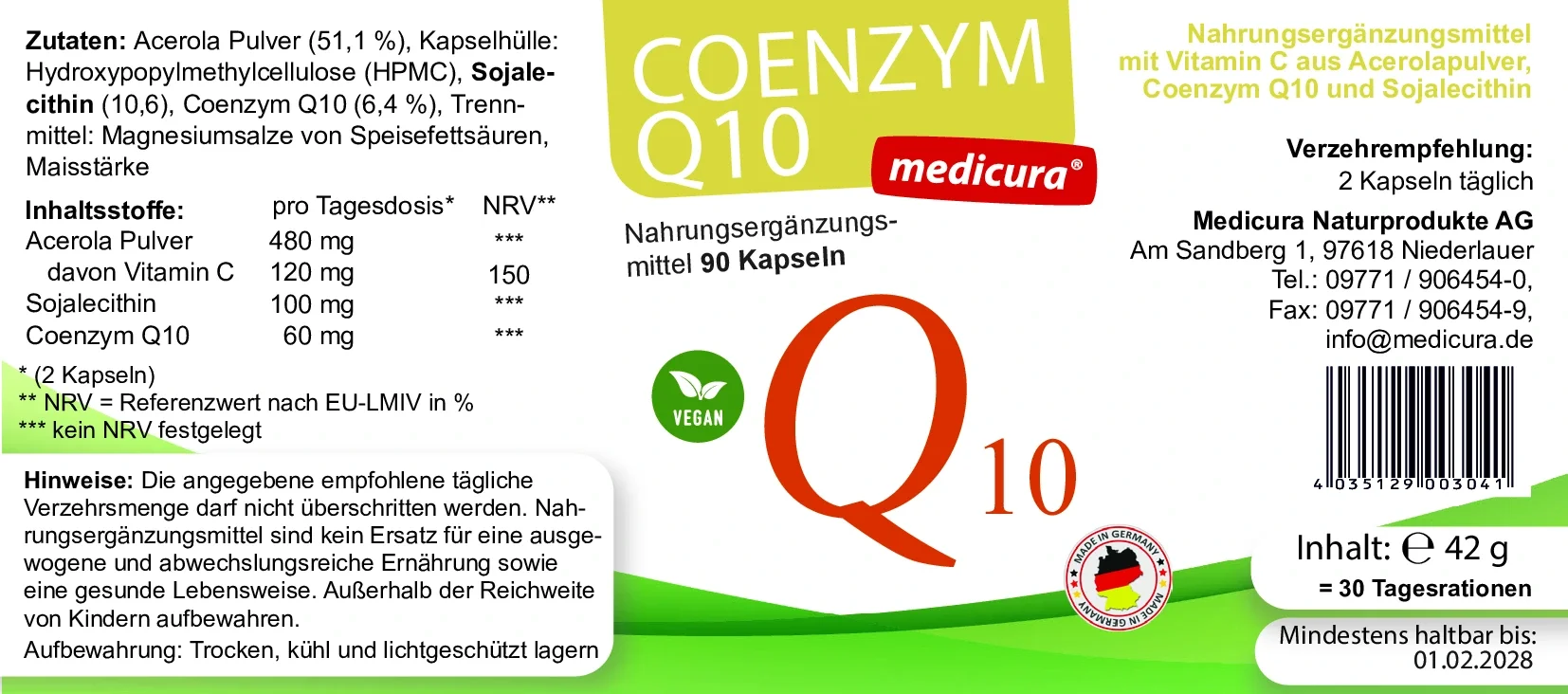 Coenzym Q10 - 90 Kapseln
