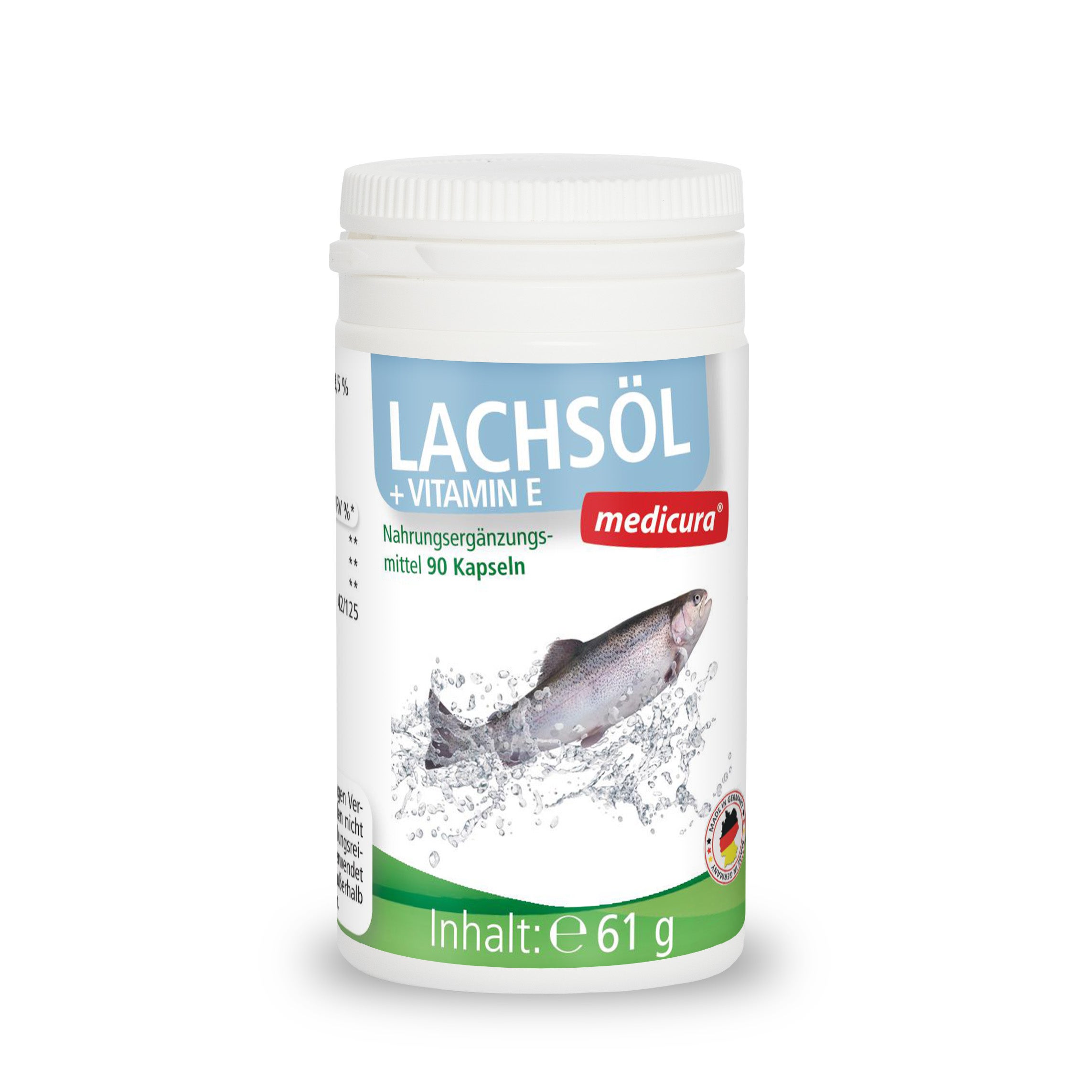 Lachsöl + Vitamin E - 90 Kapseln