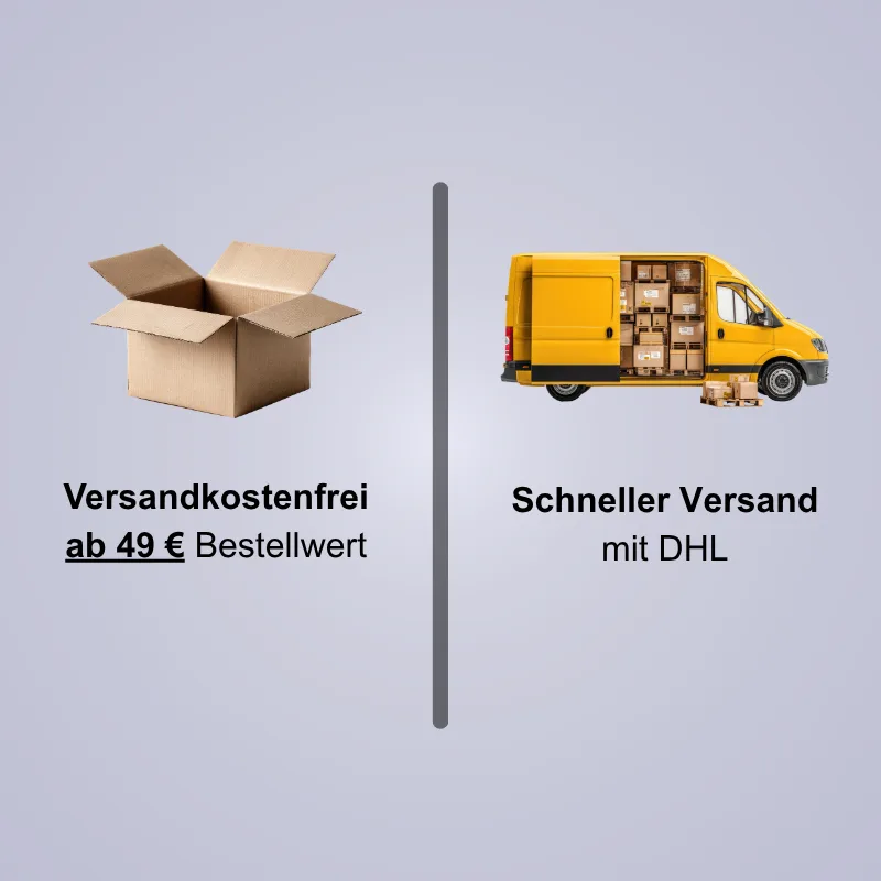 Kostenloser Versand ab 49 € per DHL