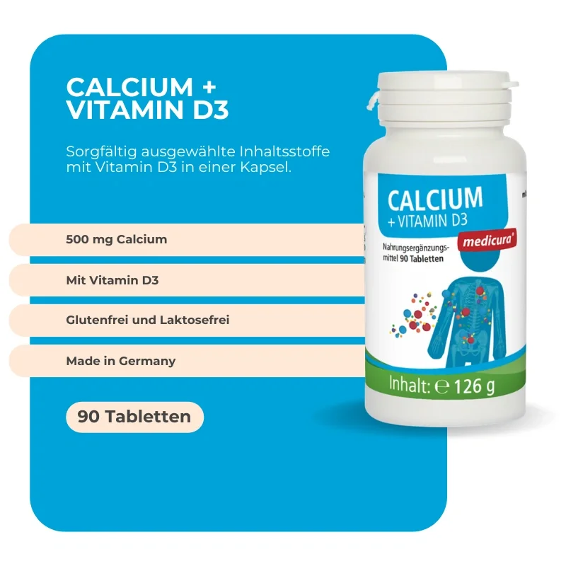 Medicura Calcium + Vitamin D3 90 Kapseln
