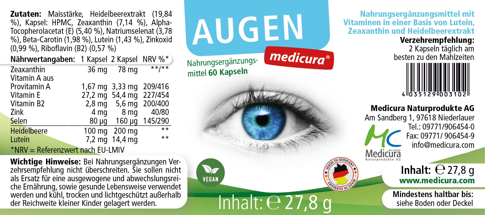 Augen - 60 Kapseln