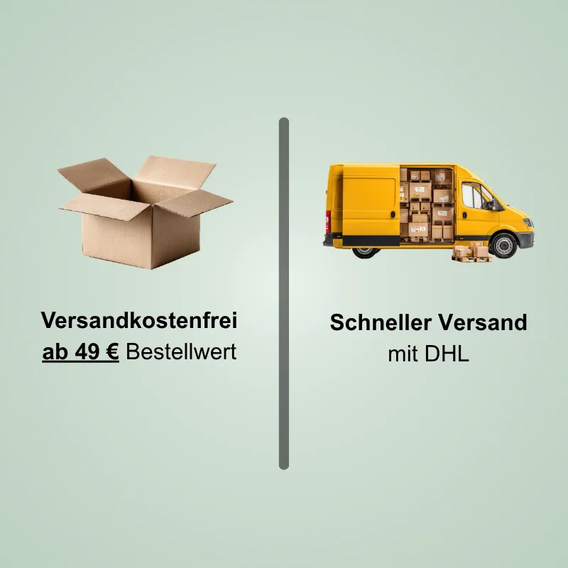 Kostenloser Versand ab 49 € per DHL