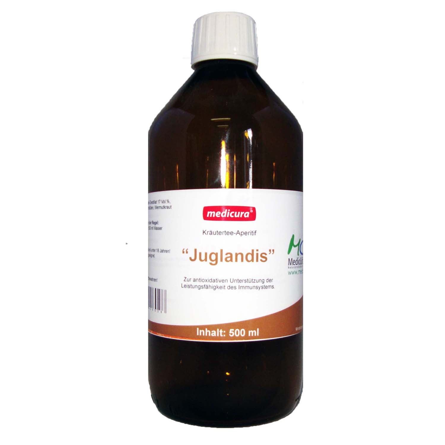 Kräutertee-Aperitif „Juglandis" - 500 ml Glasflasche Kräutertee-Aperitif „Juglandis" - 500 ml Glasflasche