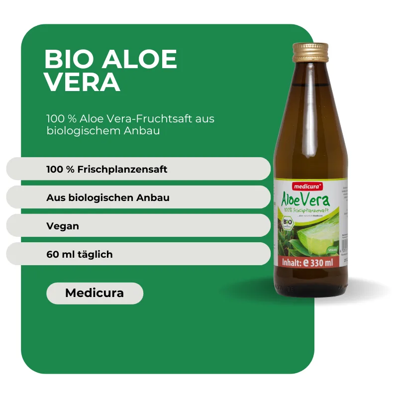 Medicura Bio Aloe Vera Frischplanzensaft - 330 ml