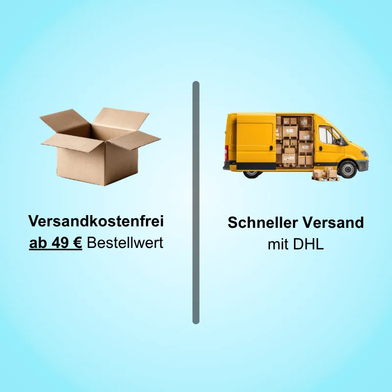 Kostenloser Versand ab 49 € per DHL