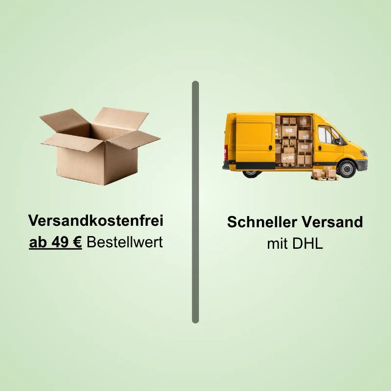 Kostenloser Versand ab 49 € per DHL