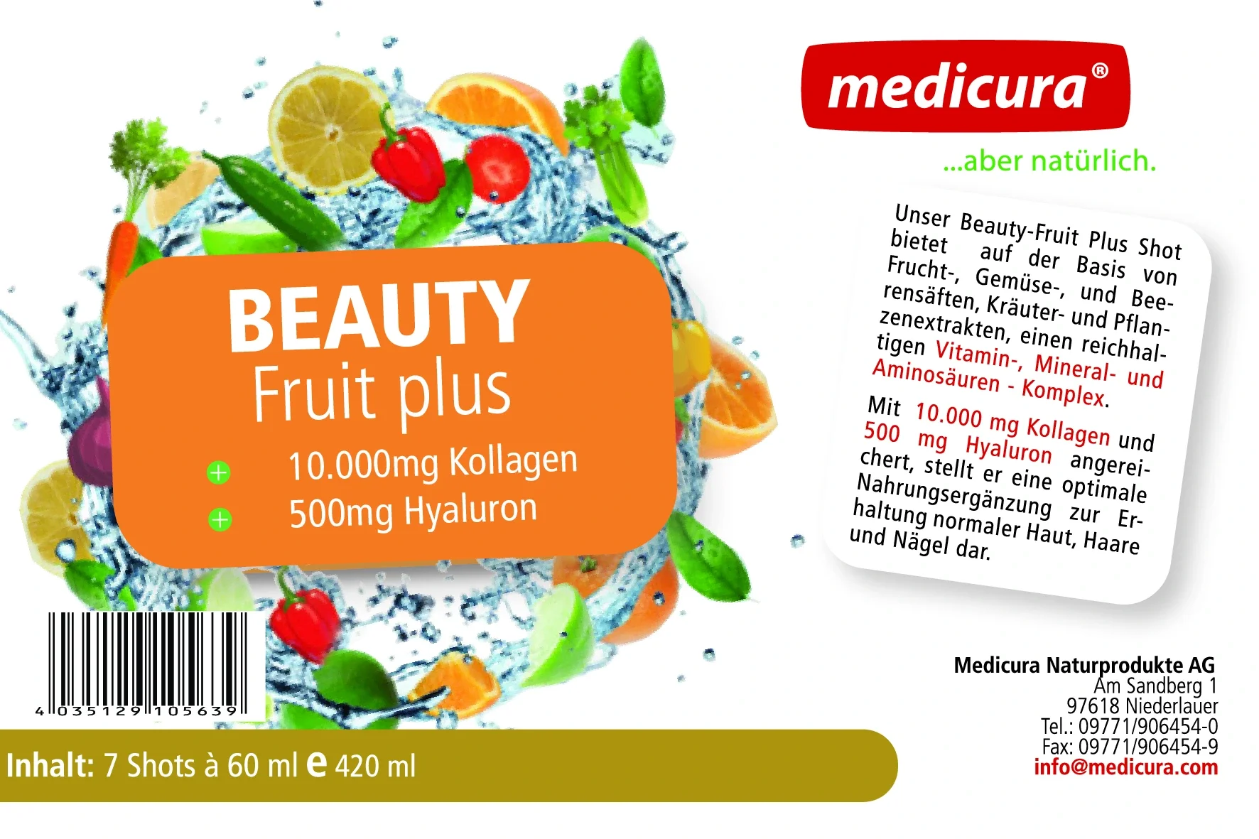 Beauty - Fruit plus - 7 Shots á 60 ml