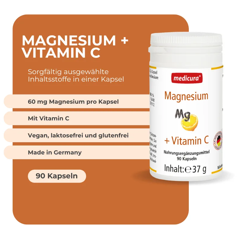 Medicura Magnesium + Vitamin C - 90 Kapseln