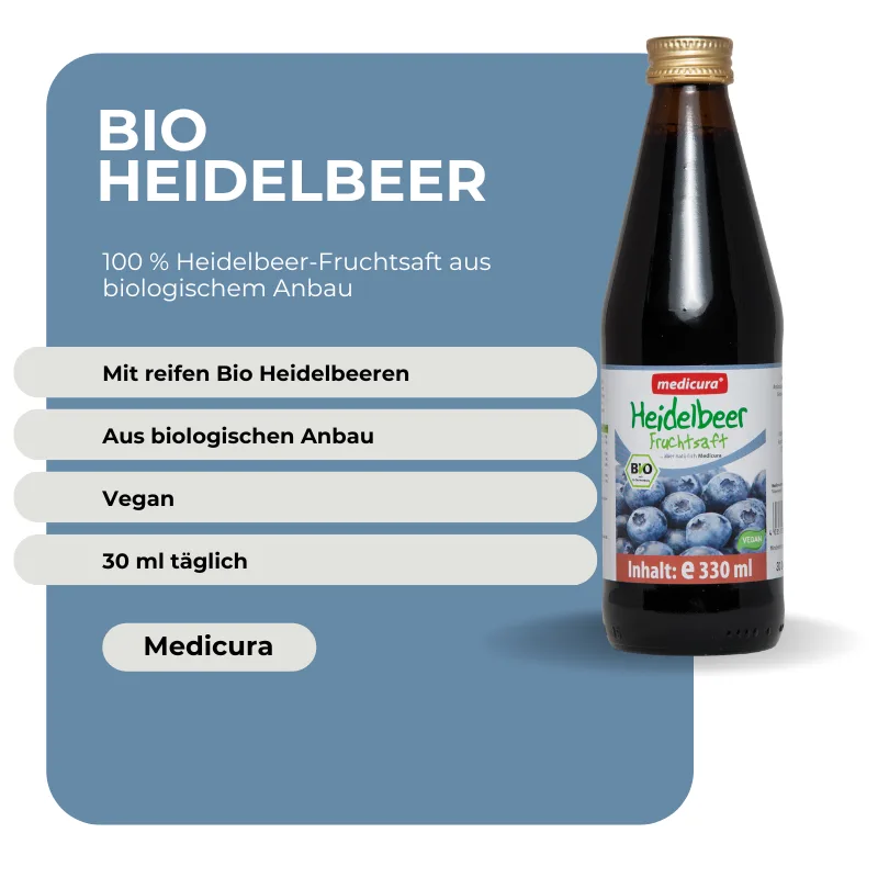 Medicura Bio Heidelbeer Fruchtsaft - 330 ml