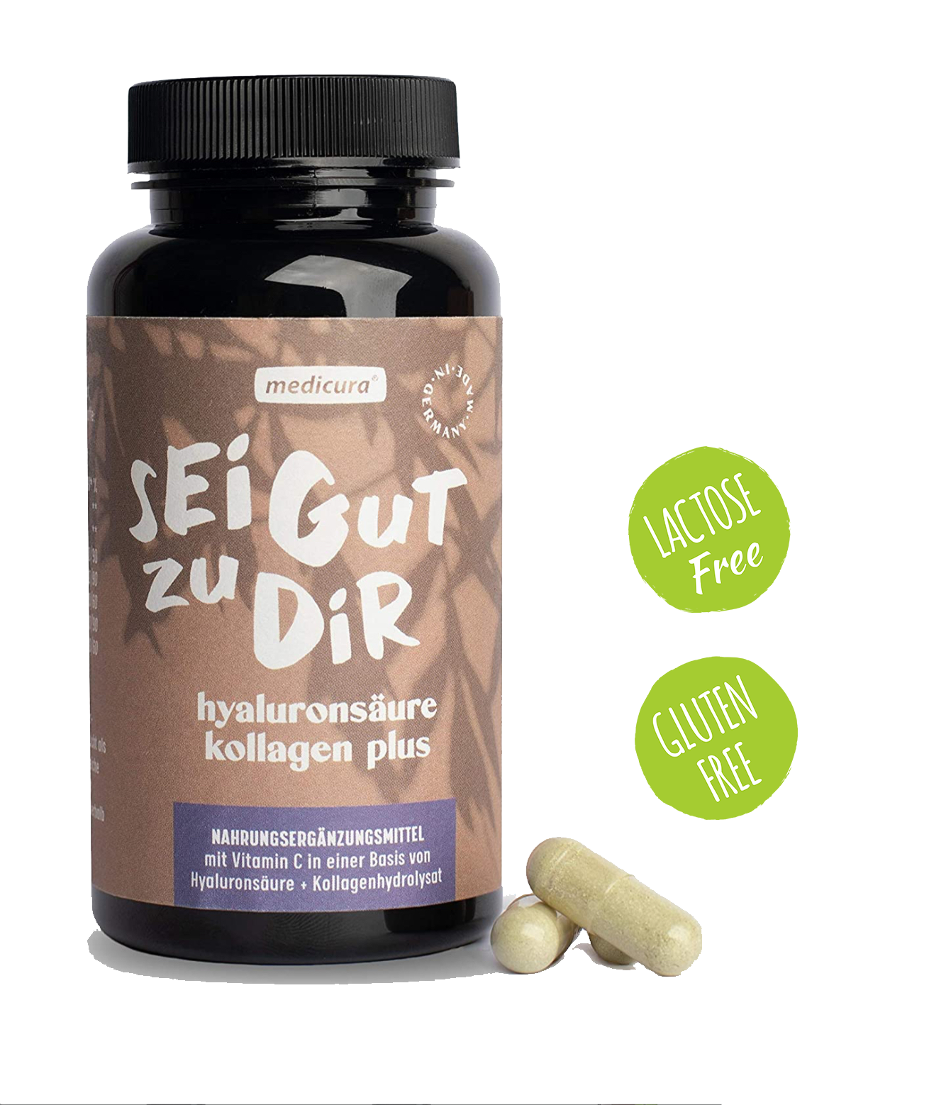 Hyaluronsäure 100 Kollagen Plus - Sei gut zu Dir- 60 Kapseln Hyaluronsäure 100 Kollagen Plus - Sei gut zu Dir- 60 Kapseln