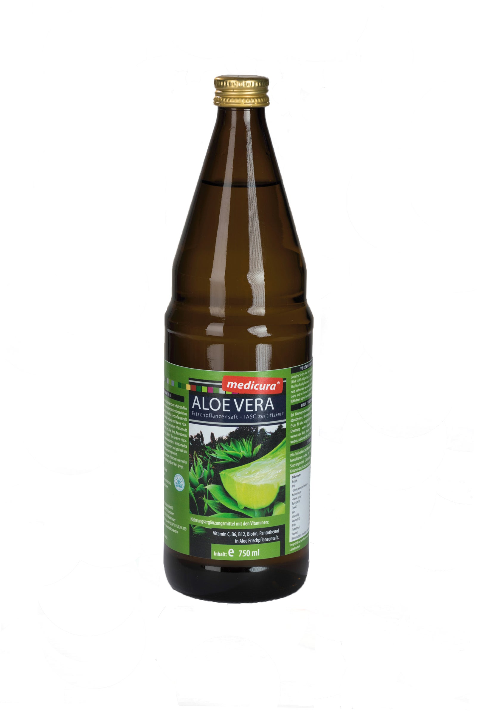 Aloe Vera 99,6 % Frischpflanzensaft - 750 ml Glasflasche Aloe Vera 99,6 % Frischpflanzensaft - 750 ml Glasflasche