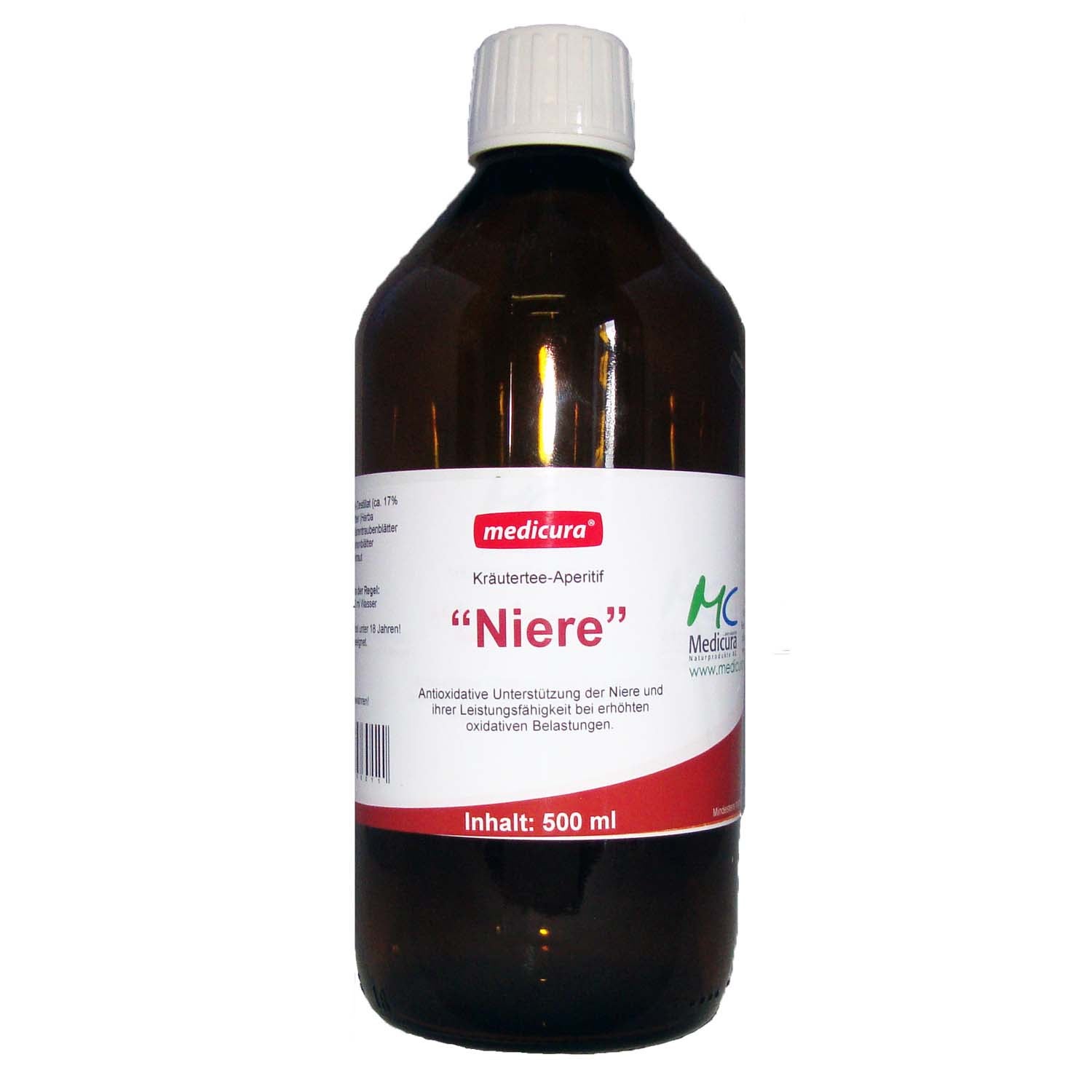 Kräutertee-Aperitif „Niere" - 500 ml Glasflasche Kräutertee-Aperitif „Niere" - 500 ml Glasflasche
