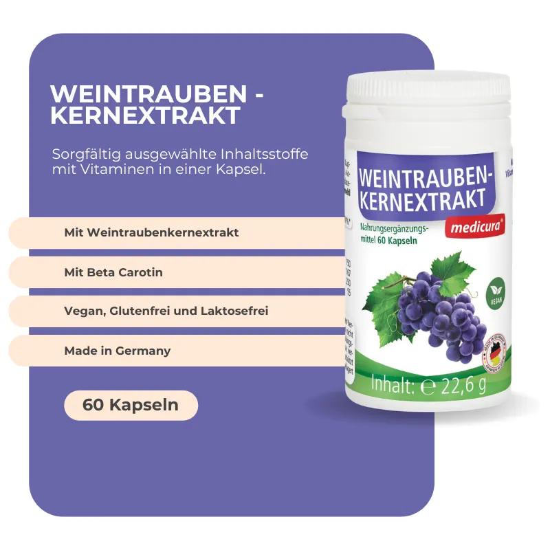 Medicura Weintraubenkernextrakt - 60 Kapseln