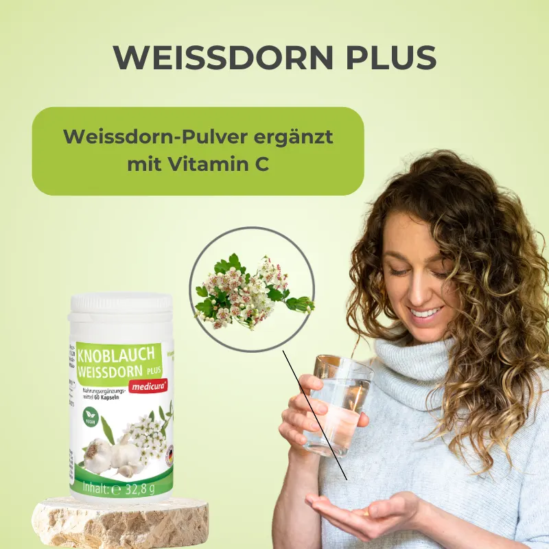 Medicura Knoblauch Weissdorn Plus - 60 Kapseln