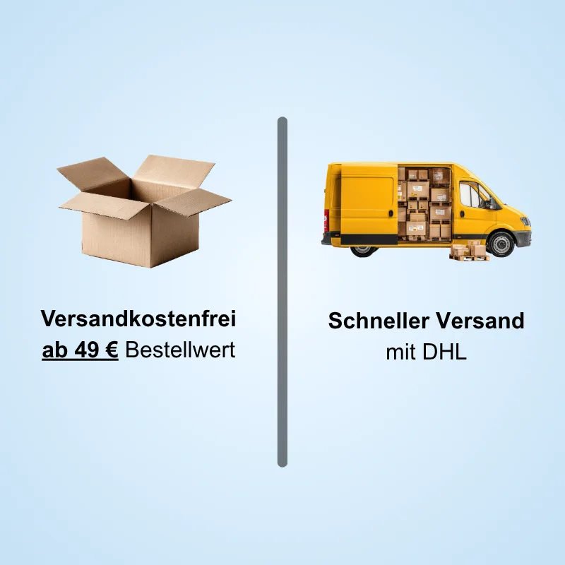 Kostenloser Versand ab 49 € per DHL