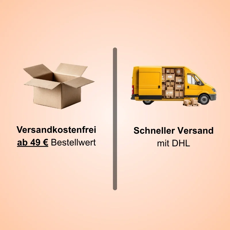 Kostenloser Versand ab 49€ per DHL
