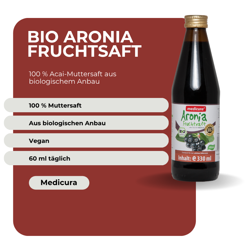 Bio Aronia 100 % Fruchtsaft - 330 ml Glasflasche