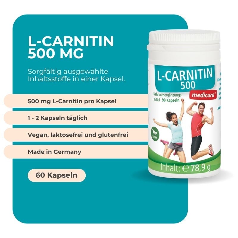 L-Carnitin 500 mg  - 90 Kapseln