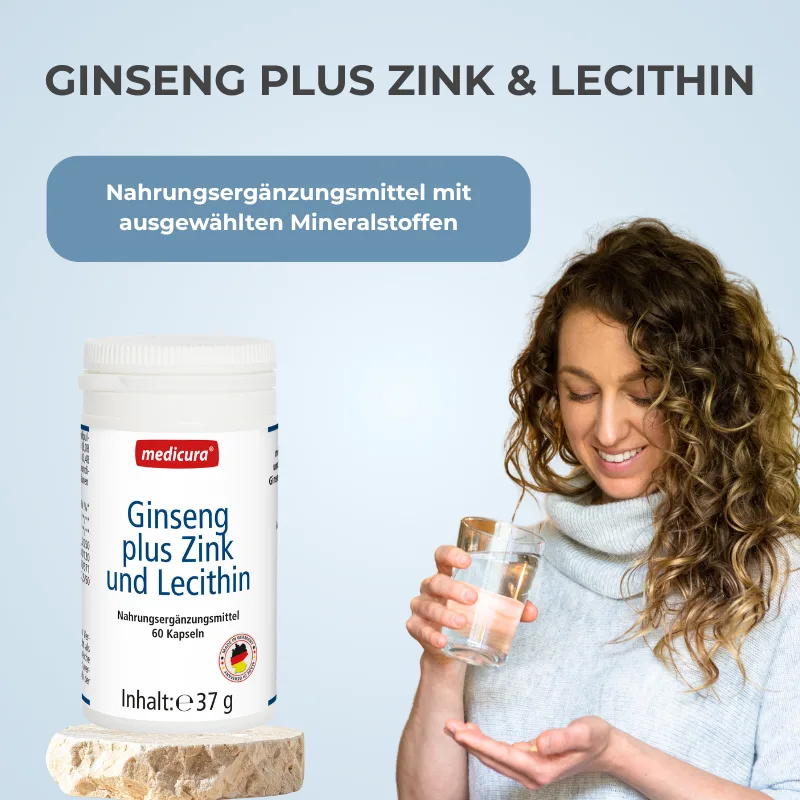 Medicura Ginseng plus Zink - 60 Kapseln