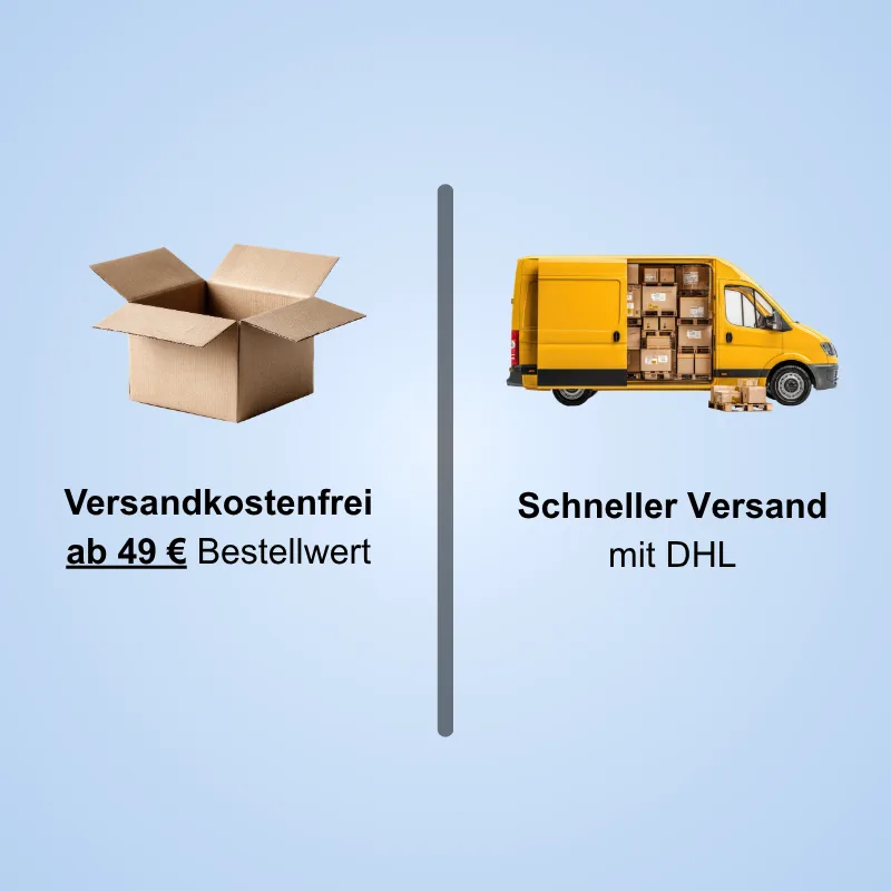 Kostenloser Versand ab 49 € per DHL