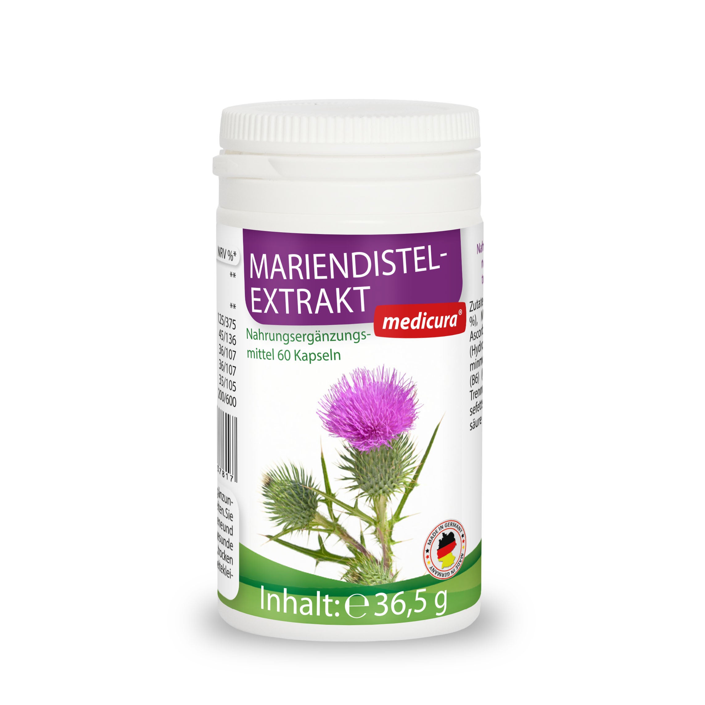 Mariendistelextrakt 250 mg - 60 Kapseln