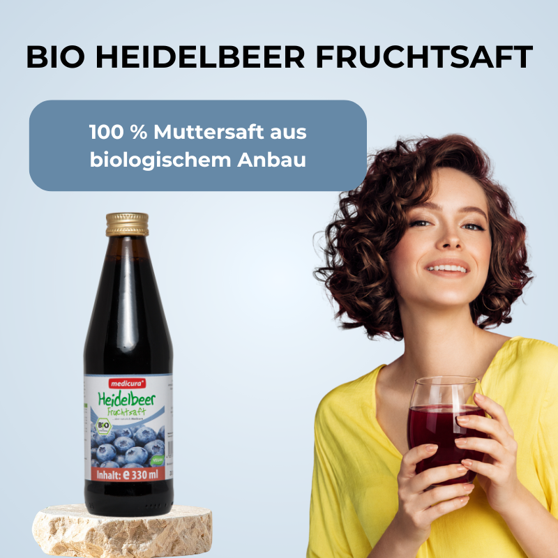 Bio Heidelbeer 100 % Fruchtsaft - 330 ml Glasflasche